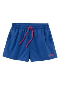 s.Oliver, Mænd, Badeshorts, Royalblå / Grenadine, Størrelse S