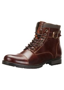 Jack & Jones JACK & JONES Män Boots med snörning 'Albany' mörkbrun Storlek 41