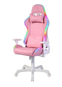 Deltaco Gaming Pink Line PCH90 Gaming Chair with full RGB Lightning - Pink