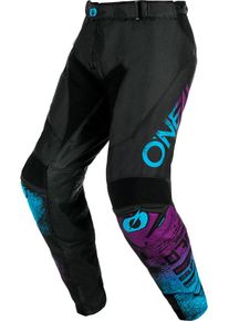 O Neal ONeal Mayhem Scarz, pantalon en textile , couleur: Noir/Bleu/Mauve , taille: 28