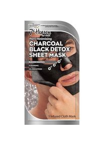 7th Heaven Homens Charcoal Black Detox Sheet Mask Máscaras faciais Male