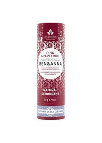 BEN&ANNA Deodorant PaperStick Natural Stick Pink Grapefruit Unisex 60 g