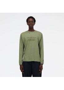 New Balance Heren Shirt 'Essentials' groen / donkergroen L