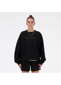 New Balance Dames Sweatshirt donkergrijs / zwart L