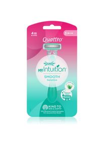 Wilkinson Sword Quattro for Women My Intuition Smooth rasoi monouso Aloe and Vitamin E 3 pz