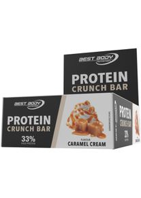 Best Body Nutrition Protein Crunch Bar, 12 x 35 g Riegel, Caramel Cream