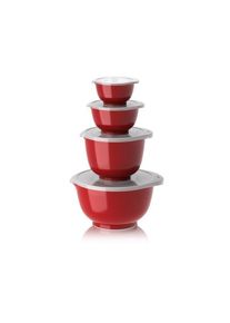 Rosti - NEW Margrethe bowls, Set of 4 + lids - Red