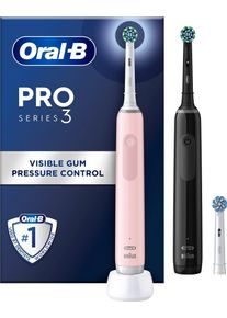 Oral-B - Kaksipakkaus Pro3 3900N Musta&Pinkki Sähköhammasharja