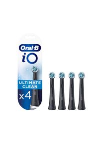 Oral-B - iO Ultimate Clean Mustat Vaihtoharjat 4 Kpl