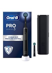 Oral-B - Pro3 Musta Sähköhammasharja + Extra Musta Harjaspää + TC