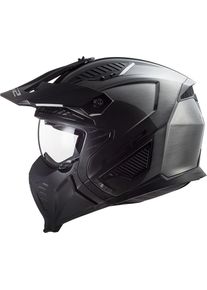 LS2 OF606 Drifter Jeans, modular helmet , color: Silver/Black , size: XL