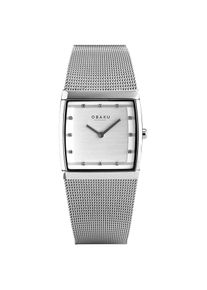 Montre carrée Obaku, Montre femme, couleur argent