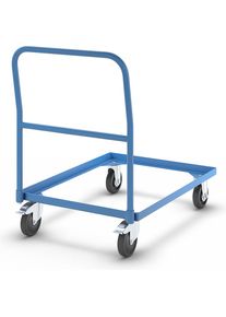 eurokraft pro Magazijnwagen staal, frame l x b = 810 x 610 mm voor stapelbakken, laadvermogen 200 kg