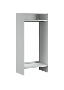 Wolf Open kapstok, lichtgrijs RAL 7035, met 10 kleerhangers