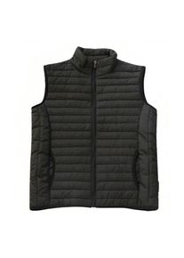 Gilet doudoune de chantier matelassé sans manche unisexe noir, taille m