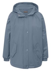 MYBC - Parka met capuchon, blauw, Maat 40, synthetische vezel