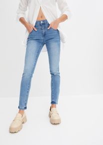 bonprix Dżinsy Skinny mid waist, cropped niebieski 34