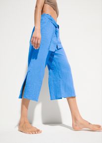bonprix Femei Pantaloni 3/4 de plajă din muselină, albastru, 44
