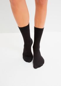 Sukat luomupuuvillalla (20 paria/pakkaus), musta, 39-42, bonprix