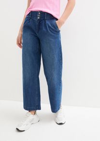 bonprix Női Wide Leg farmer, High Waist, kényelmes derékpánttal, kék, 44