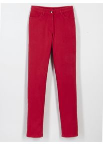 Damen Stretch-Hose mit schmaler Beinweite in rot ,Größe 19, WITT, 98% Baumwolle, 2% Elasthan