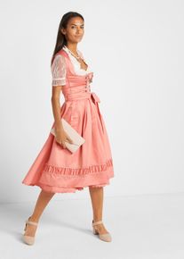 Dirndl-mekko ja esiliina (2-os. setti), punainen, 42, bonprix