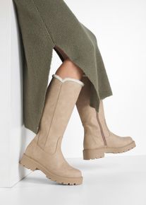 bonprix Mujer, Botas, beige, 37