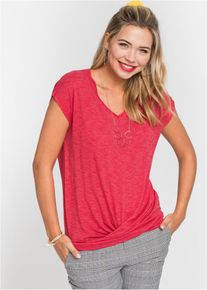 bonprix T-shirt z mieszanki wiskozy, czerwony, 36/38