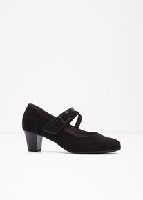bonprix Femei Pantofi Jana cu toc și baretă pe gleznă, lați negru 37