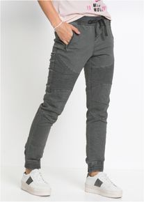 bonprix Spodnie w swobodnym stylu szary 32