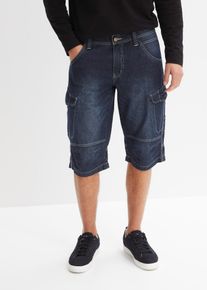 bonprix Długie bermudy dżinsowe Loose Fit niebieski 52