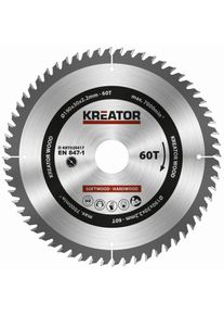 Kreator Fűrésztárcsa fa vágására 190 mm 60 T