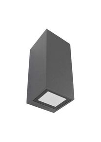 LEDKIA Leds-C4 Afrodita - Applique murale d'extérieur à 2 lumières, gris urbain IP65, GU10