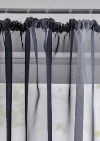 Liukuv&auml;rj&auml;tty verho (2kpl/pakkaus), musta, K/L: 145/144 cm, bonprix