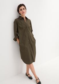 bonprix Femei Rochie cu guler, verde, 44