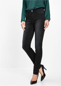 Jean à taille élastiquée - noir - taille 44 avec coton - bonprix