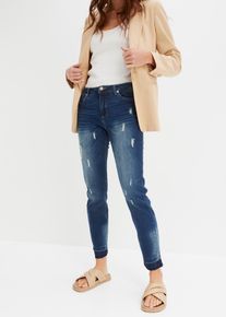 Jean skinny taille basse raccourci - bleu - taille 48 avec coton - bonprix