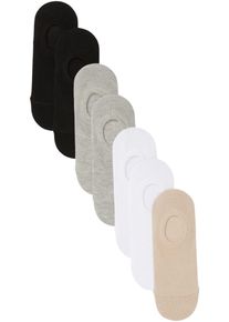 Lot de 7 protège-pieds en coton et rayures en silicone - noir - taille 43-46 avec coton - bonprix