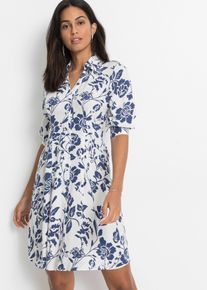 Robe-chemise en viscose - blanc - taille 48 - bonprix