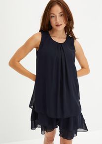 Robe en chiffon en polyester recyclé - bleu - taille 36 - bonprix