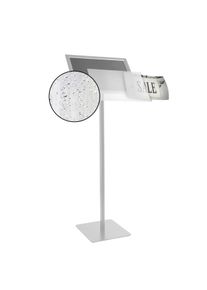 Présentoir sur pied CLASSIC A3 étanche pour l'extérieur avec cadre clic clac, argent, aluminium|acier