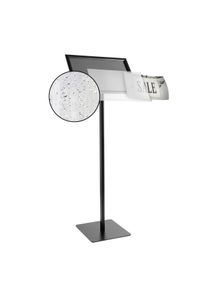 Présentoir sur pied CLASSIC A3 étanche pour l'extérieur avec cadre clic clac, noir, aluminium|acier