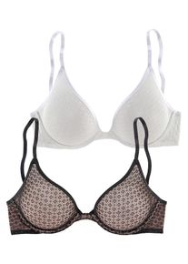 Petite Fleur Soutien-gorge Femme noir, blanc taille 75