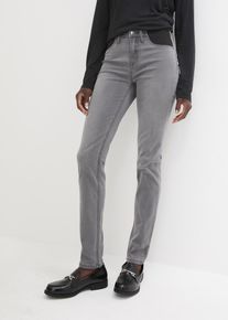 Jeans skinny elasticizzati vita media, Grigio, Taglia 42, bonprix