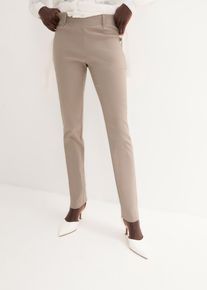Pantaloni elasticizzati con elastico in vita, Marrone, Taglia 48, bonprix