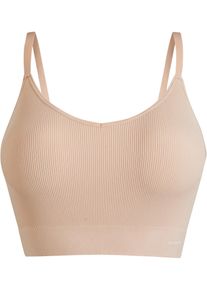 Reggiseno bustier a coste senza cuciture Feel Comfort, Beige, Taglia 2 (S), bonprix