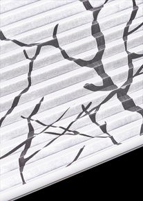 Tenda plissettata dévoré con rami, Bianco, Taglia 130x50 cm, bonprix