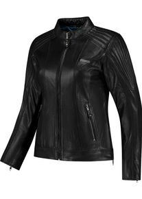 Rusty Stitches Iris, veste en cuir pour femmes , couleur: Noir , taille: 44