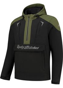 Rusty Stitches Orlando, textile jacket , color: Black/Green/Grey , size: 3XL