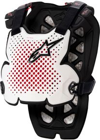 Alpinestars A-1, protection de la poitrine Niveau 1 , couleur: Blanc/Noir/Rouge , taille: M/L